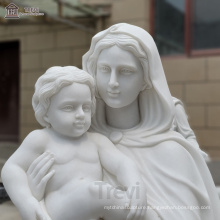 Outdoor Decoration Marble Sculptures Garden Statues Of Woman With Child